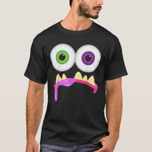 T-shirt Visage de monstre mignon pour hommes et femmes Cos