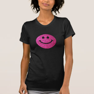 T-shirt Visage de parties scintillantes de faux de roses