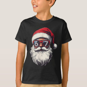 T-shirt Visage de Père Noël 67 Noël Six Sept Bruh Meme 