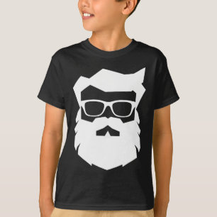 T-shirt Visage de Père Noël Lunettes de soleil Avec Barbe