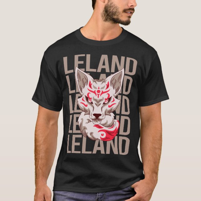 T-shirt Visage de Renard - Nom Leland (Devant)