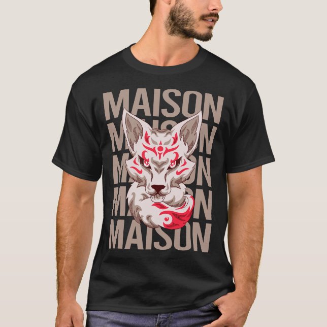 T-shirt Visage de Renard - Nom Maison (Devant)