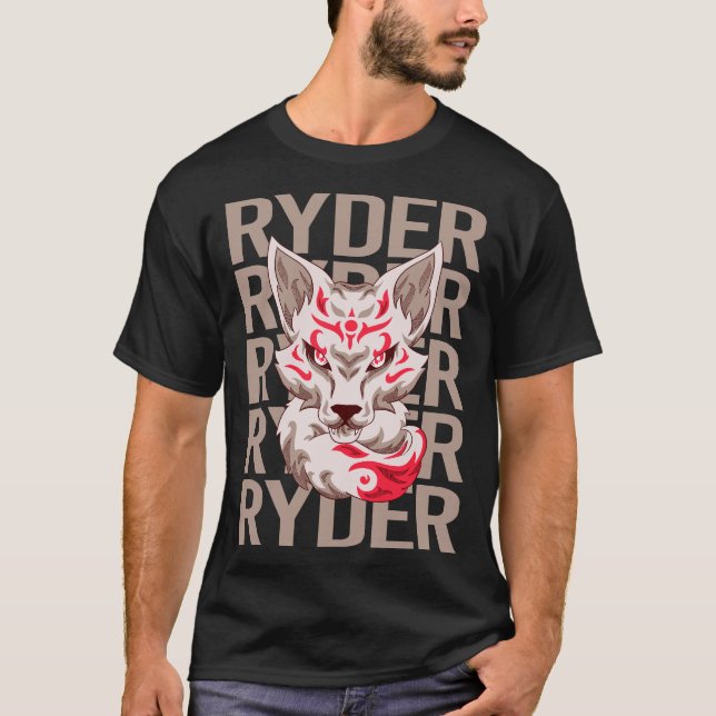 T-shirt Visage de Renard - Nom Ryder (Devant)