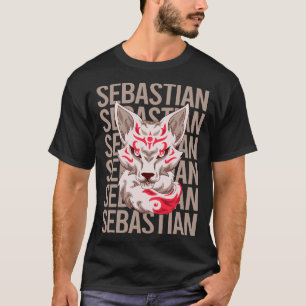 T-shirt Visage de Renard - Nom Sébastien