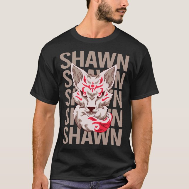 T-shirt Visage de Renard - Shawn Nom (Devant)
