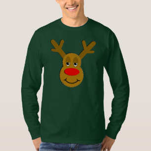 T-shirt Visage de renne de Noël