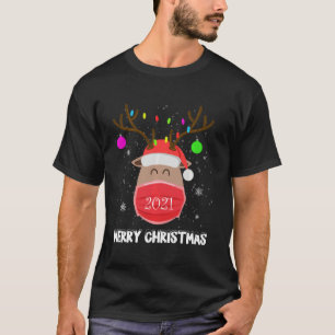 T-shirt Visage de renne mignon de Noël pour la famille ass