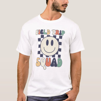 T-shirt Visage de sourire de l'équipe de déplacement rétro