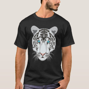 T-shirt visage de tigre blanc mignon yeux bleus amoureux g