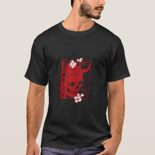 T-shirt Visage démon japonais Diable crâne oni harajuku a