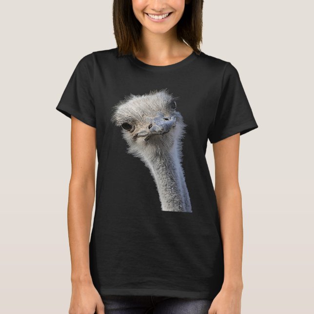 T-shirt Visage D'Ostrich Avec Une Expression Sans Énorme (Devant)