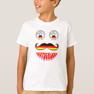 T-shirt Visage drôle du football du football de