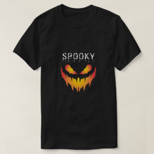 T-shirt Visage effrayant enflammé – Conception graphique H