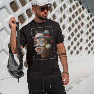 T-shirt Visage floral tordu