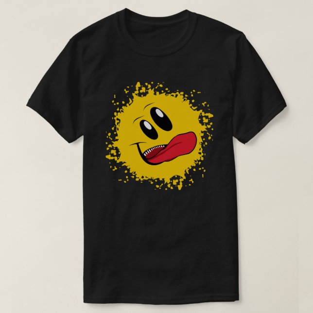 T-shirt Visage heureux de bouche large (Design devant)