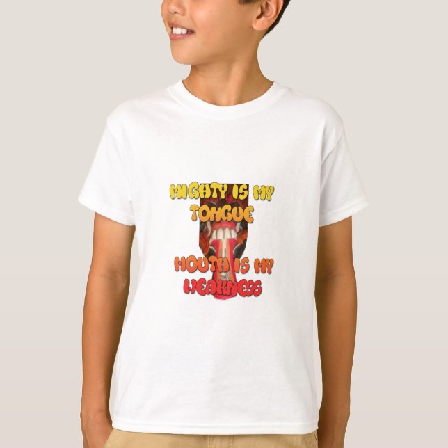 T-shirt Visage idiot : Humour d'expression de langue de so (Devant)