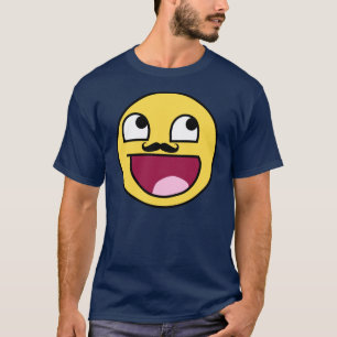 T-SHIRT VISAGE IMPRESSIONNANT AVEC LA MOUSTACHE