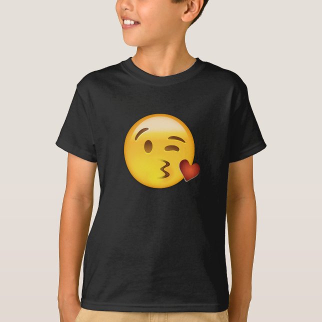 T-shirt Visage jetant un baiser Emoji (Devant)