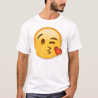T-shirt Visage jetant un emoji de baiser