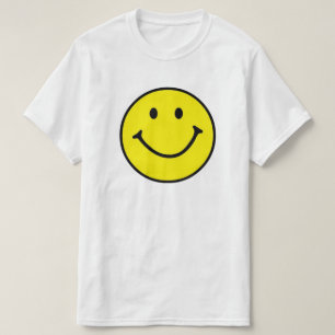 T-shirt Visage original de sourire jaune