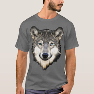 T-shirt Visage réaliste du loup