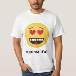T-shirt Visage souriant aux yeux en forme de coeur