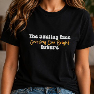 T-shirt Visage souriant saluant notre école d'avenir brill