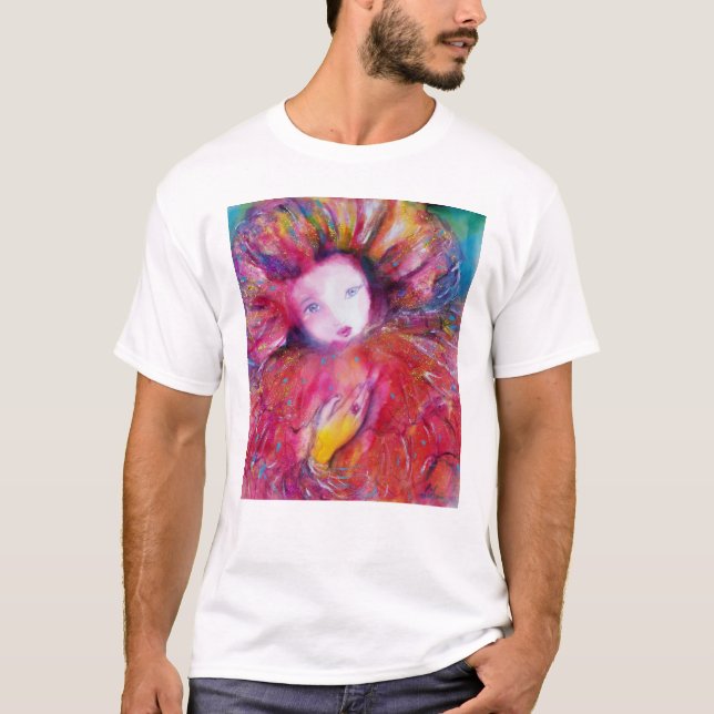 T-SHIRT VISAGES DE MASQUÉRADE VÉNÉTIENNE - MASQUE EN ROUGE (Devant)