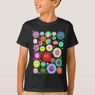 T-shirt visages esthétiques souriants pour enfants