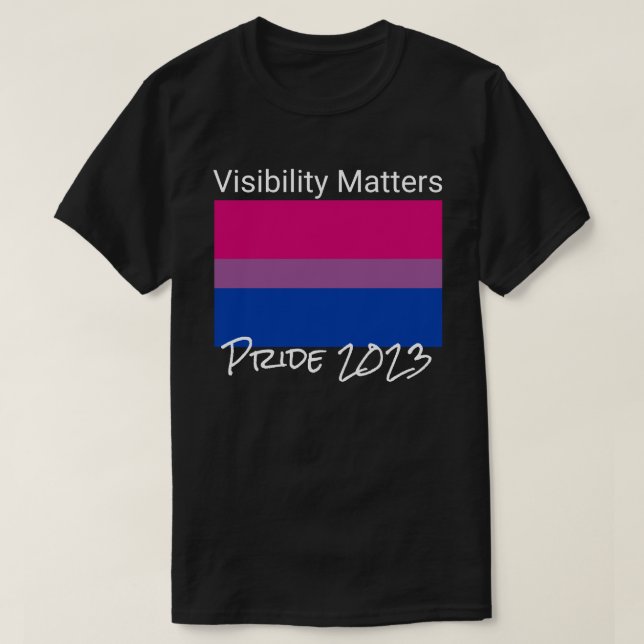 T-shirt Visibilité Matters, Drapeau de la fierté bisexuell (Design devant)