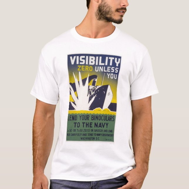 T-shirt Visibilité zéro à moins que vous prêtiez des (Devant)