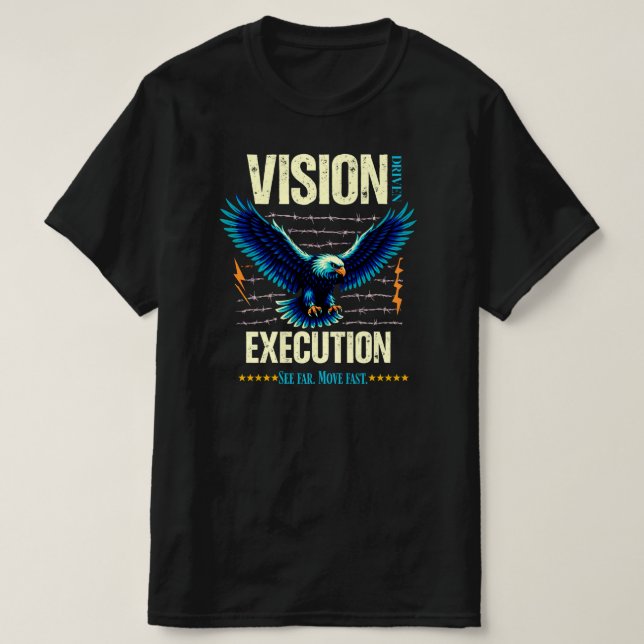 T-shirt Vision audacieuse et exécution inspirante AigleGra (Design devant)