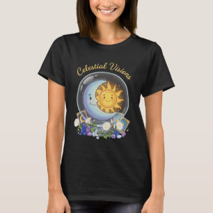 T-shirt Visiones Celestes Tarot Cristal Soleil et Lune M
