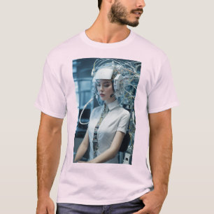 T-shirt Visions cybernétiques : Esthétique Futuriste