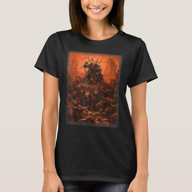 T-shirt Visions de l'enfer Satan Devils Démons Monster Ske (Devant)