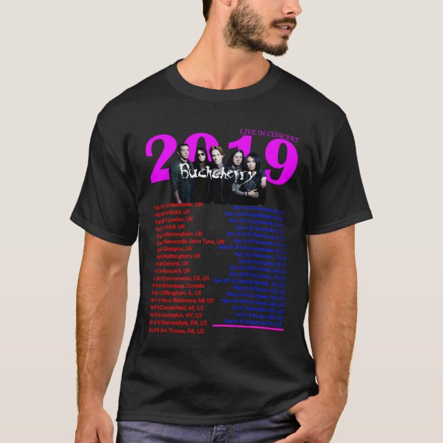 T-shirt VISITE 2019 de Klogr de manière de BUCKCHERRY (Devant)