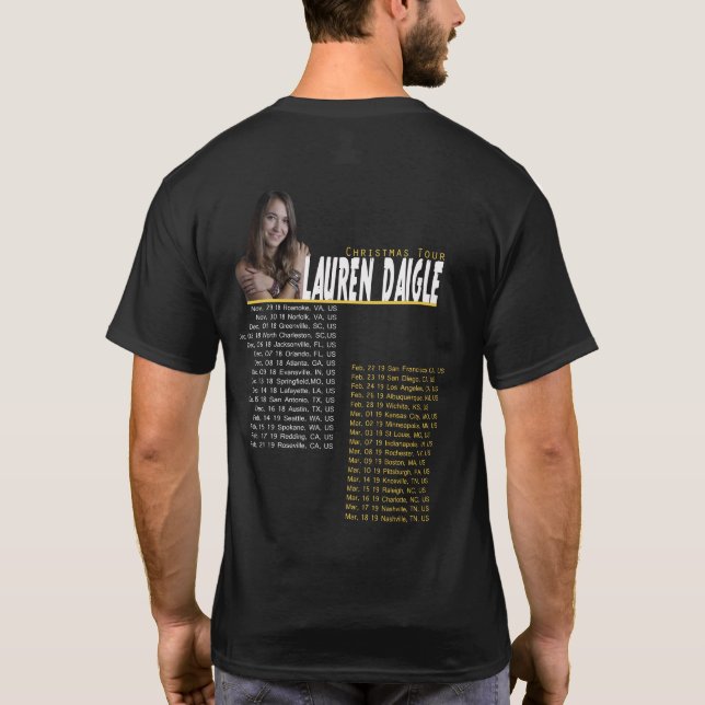 T-SHIRT VISITE DE LAUREN DAIGLE 2018 - 2019 (Dos)