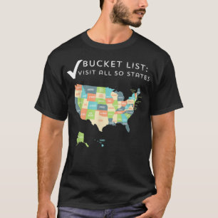 T-shirt Visité tous les 50 états chemise USA carte cadeau 