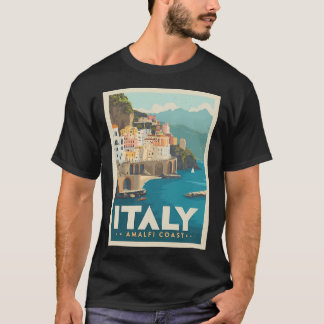 T-shirt Visite vintage En Italie Côte Amalfitaine