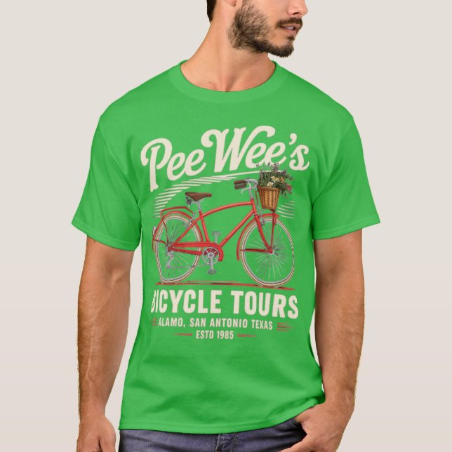 T-shirt Visites à vélo de Pee Wee (Devant)