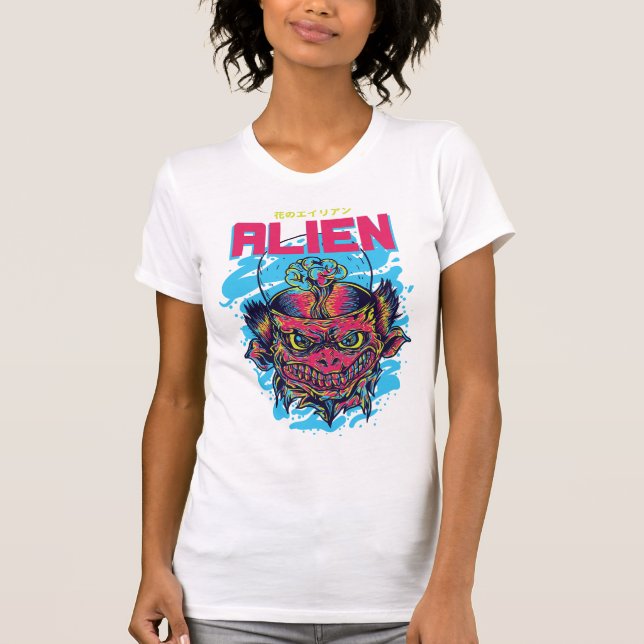 T-shirt Visiteur cosmique : Le design Alien (Devant)