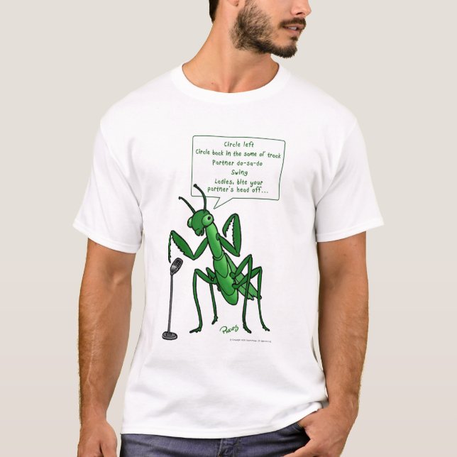 T-shirt Visiteur de mante de prière de danse carrée (Devant)