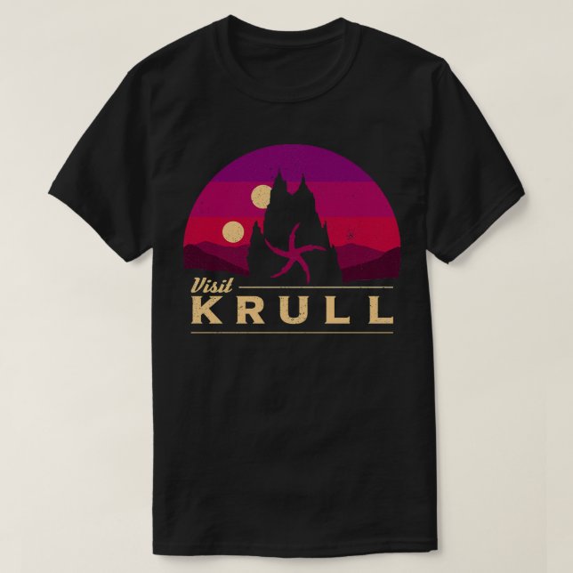 T-shirt Visitez Krull 80s Nostalgia (Design devant)