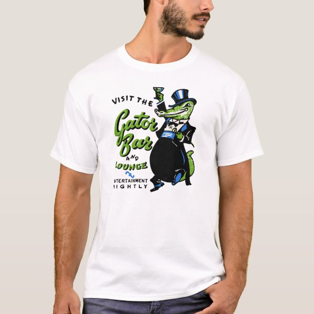 T-shirt Visitez la barre et le salon d'alligator (Devant)