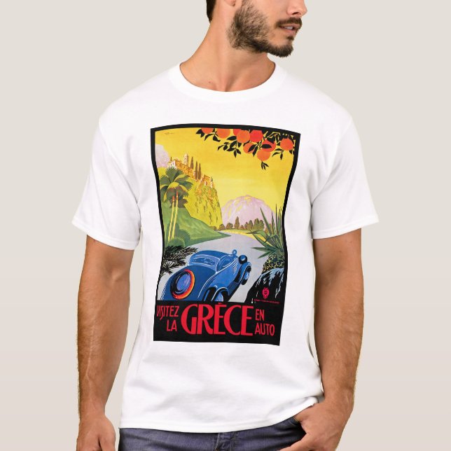 T-shirt Visitez La Grece en Auto (Devant)