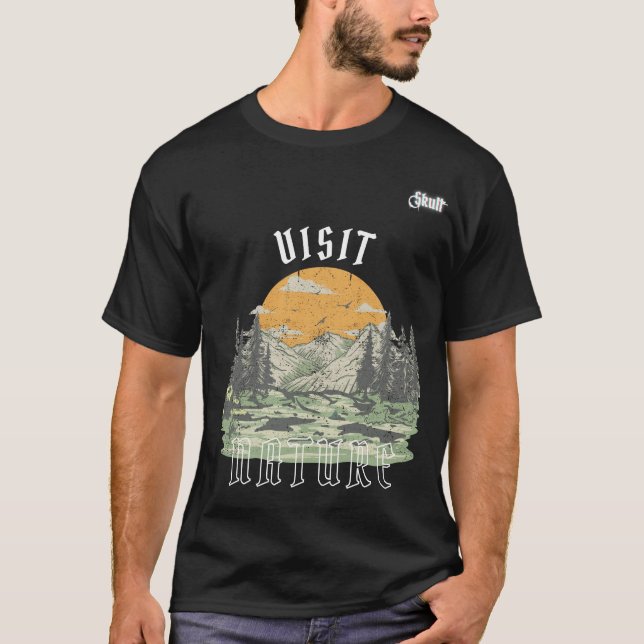 T-shirt Visitez Nature Shirt - Parfait pour l'extérieur et (Devant)