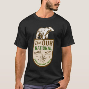 T-shirt Visitez Nos Parcs Nationaux, Protégez Nos Parcs T-