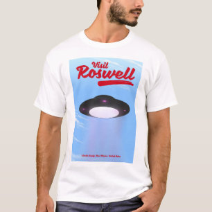 T-shirt Visitez Roswell UFO poster vintage Color