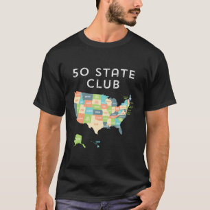 T-shirt Visitez Tous Les 50 États Chemise Usa Carte T-Shir