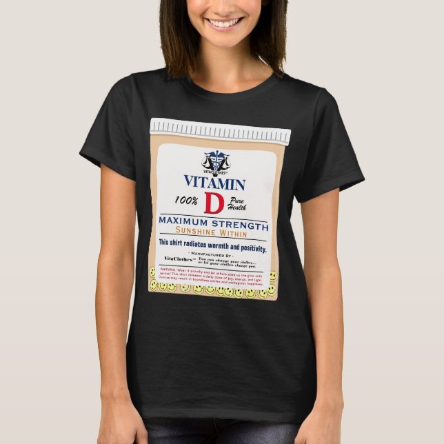 T-shirt Vitamin D Sunshine Within Inspirational Positivity (Devant)